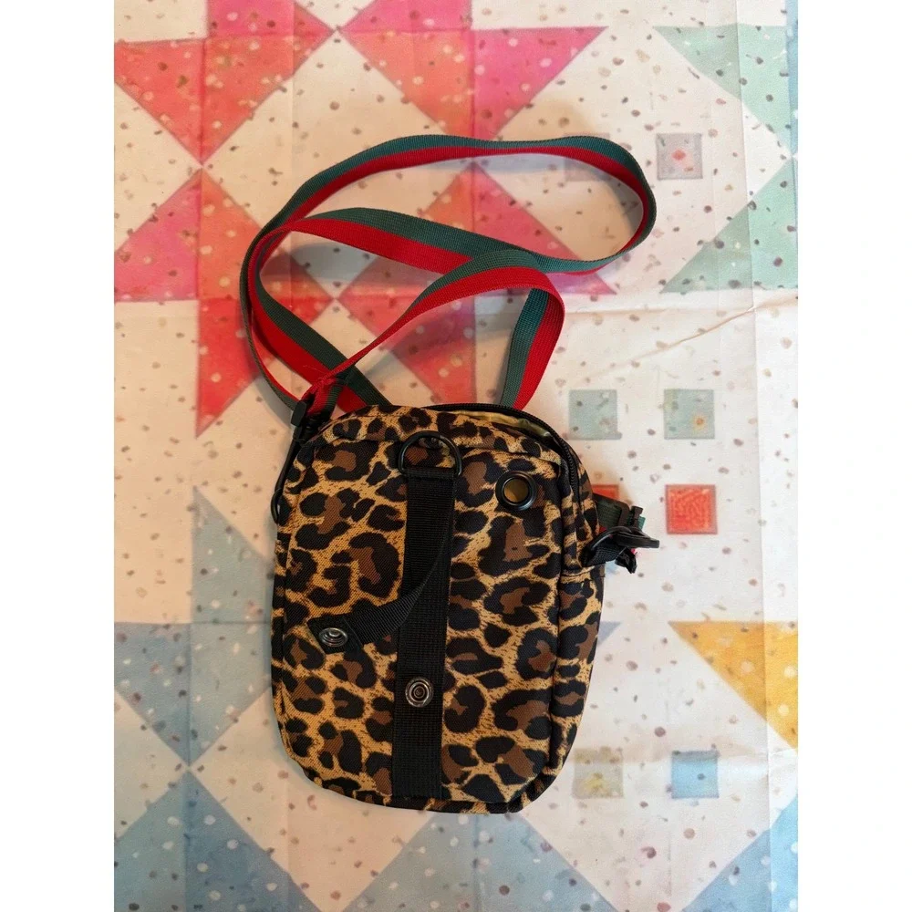 DGK Leopard Print Crossbody Bag Small Shoulder Travel Pouch Streetwear 1619